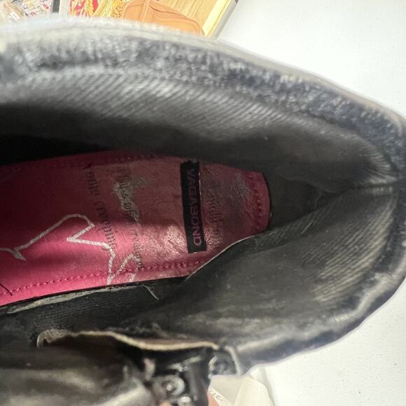 VagaBond Women's Boots Size US 10.5 EU 41 Leather Black Wingtip J Toe - Picture 13 of 15